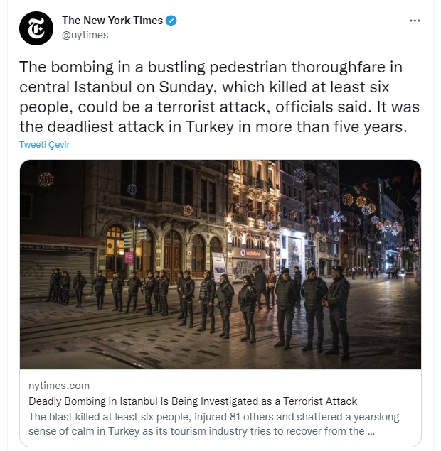 New York Times'ın resmi Twitter hesabı