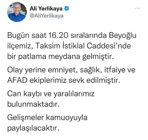 Son dakika Taksim patlama