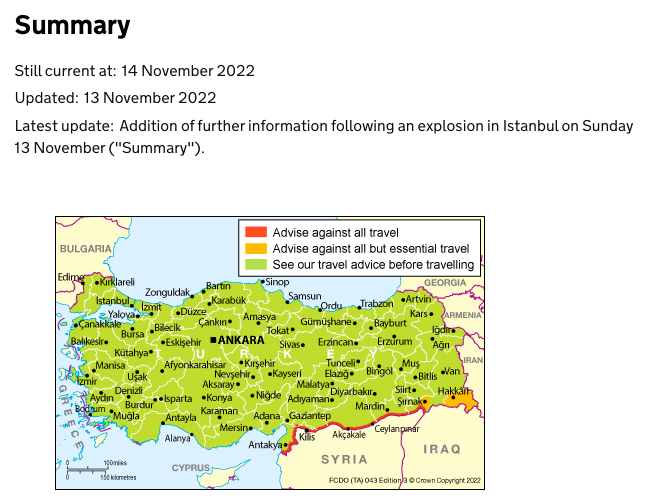 İngiltere seyahat uyarısını güncelledi