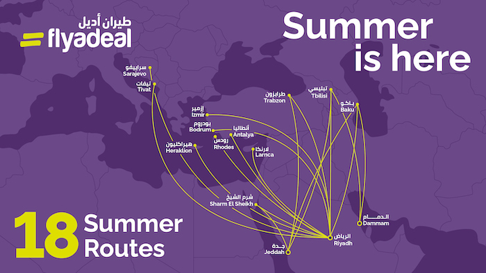 flyadeal 2023 yaz sezonu uçuş noktaları