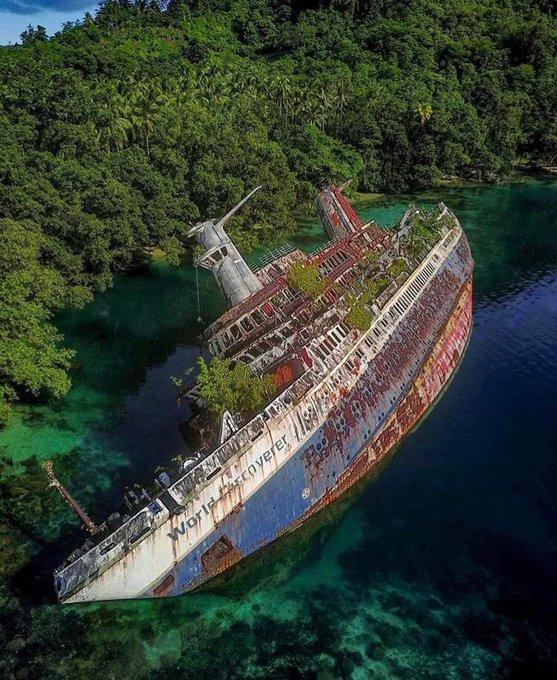 17. MS World Discoverer was a german expedition cruise ship. It hit a uncharted reef in the sandfly passage, Solomon Islands 29. April 2000.