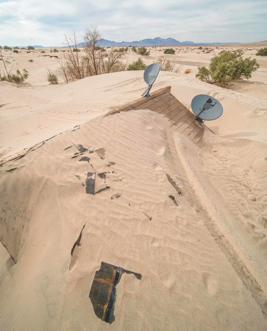 20. House abandoned and retaken by the desert in California