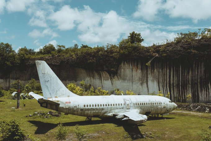 27. Abandoned Boeing 737 in Bali.