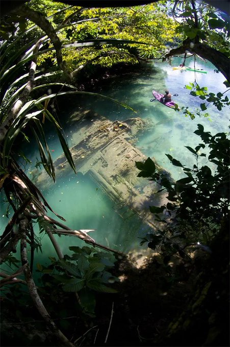 7. Japanese WWII warplane lies wrecked in shallow water off Guam