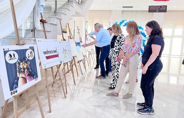 Antalya Bilim Üniversitesi'nde Uluslararası Turizm Karikatürleri Sergisi Kapılarını Açtı