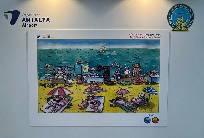 Fraport TAV Antalya Havalimanı’nda Turizm Karikatürleri Sergisi Açıldı