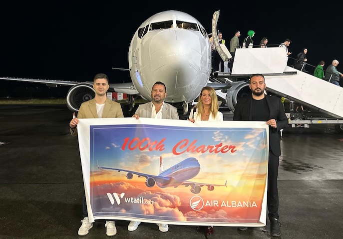 Wtatil ve Air Albania İşbirliğiyle 100. Charter Uçuşu Tiran'da Kutlandı!