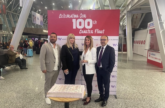 Wtatil ve Air Albania İşbirliğiyle 100. Charter Uçuşu Tiran'da Kutlandı!