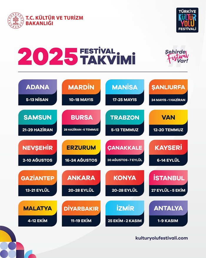 Türkiye Kültür Yolu Festivali’nin Takvimi Açıklandı!